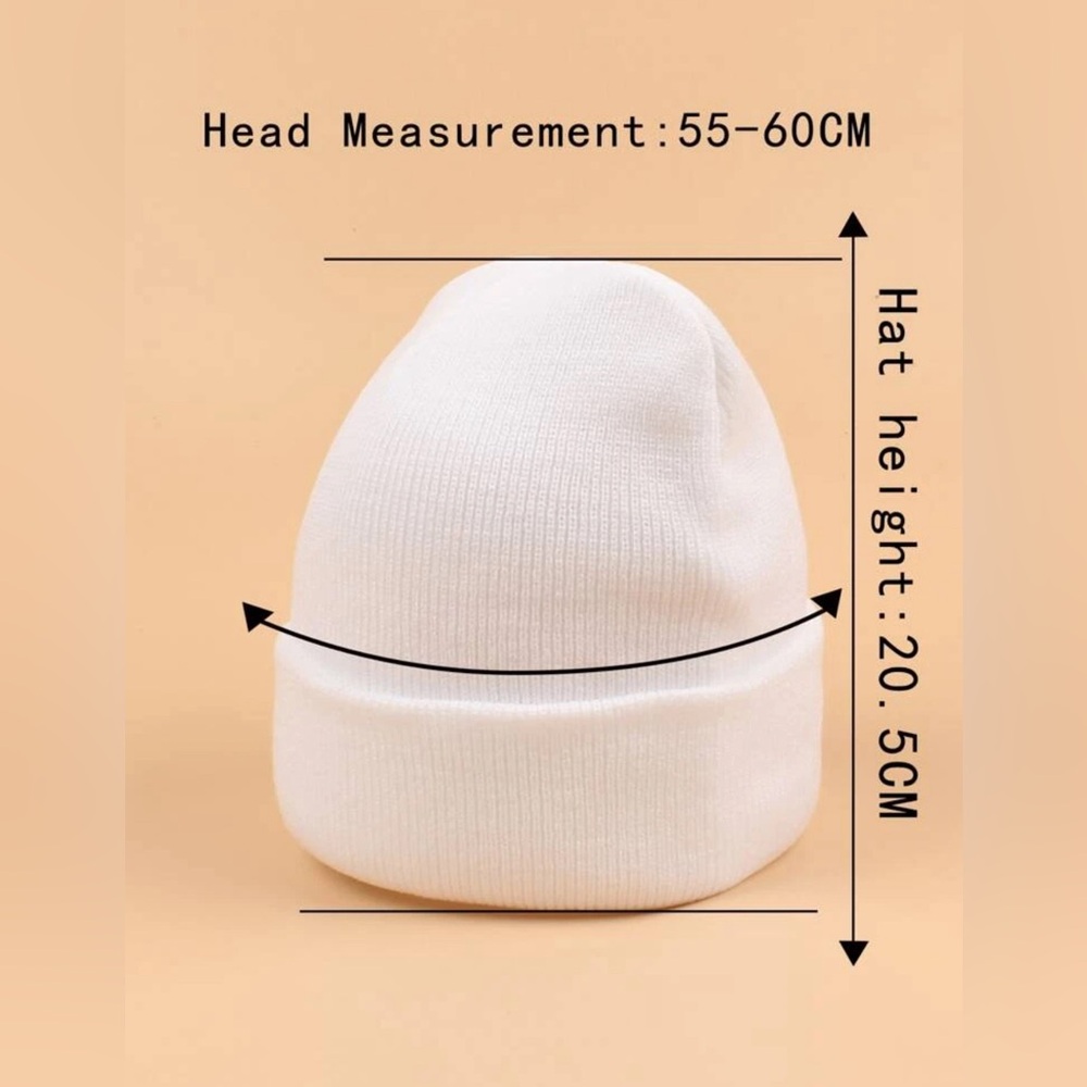 🆕 White Brooklyn logo UNISEX winter hat - Picture 4 of 4